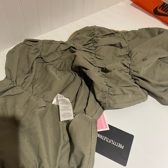 KHAKI WOVEN ELASTIC CORSET - Picture 5 of 7